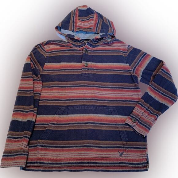 AMERICAN EAGLE Mens Shirt Size Small Southwest Print Pullover Long Sleeve Hoodie - Picture 1 of 15